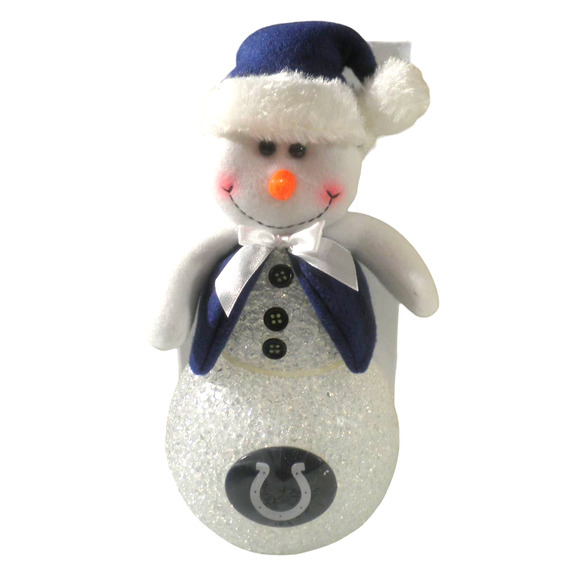 Licensed NFL Indianapolis Colts 10" Light-up Tabletop Snowman Tabletop Décor - Picture 2 of 7